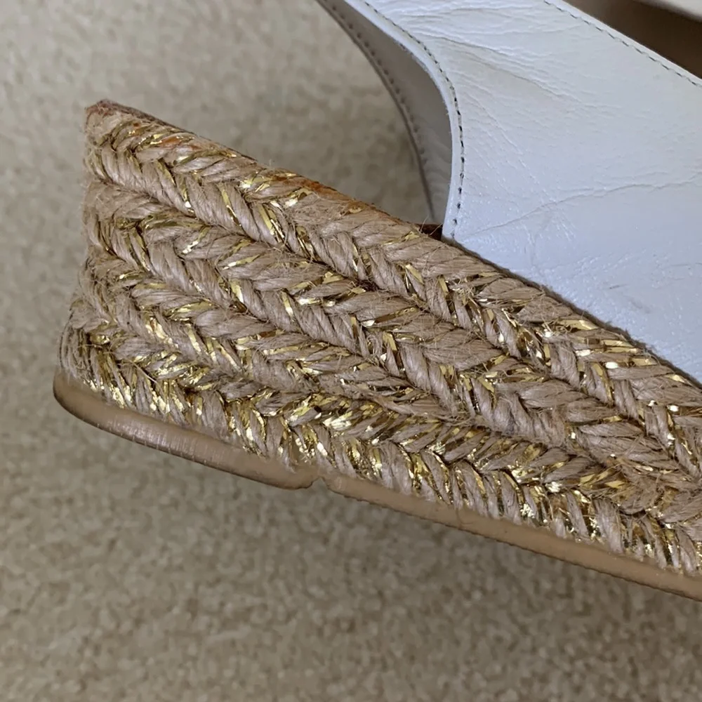 Charles Jourdan leather espadrilles